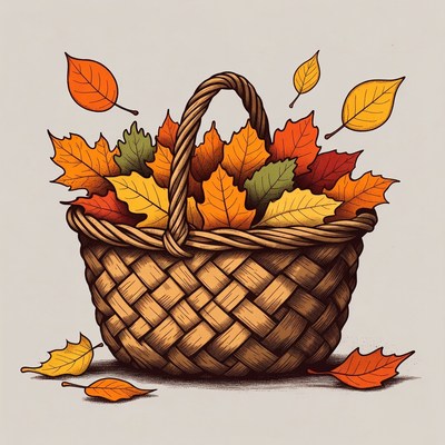 Basket of Autumn Leaves