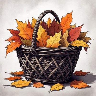 Basket of Autumn Leaves