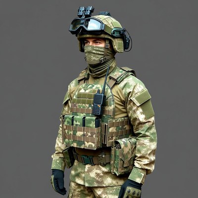 Soldier in tactical gear