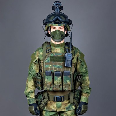 Soldier in camouflage gear