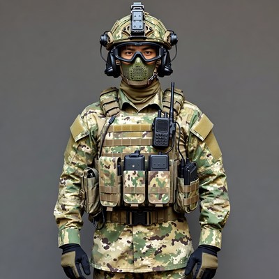 Soldier in Camouflage Gear