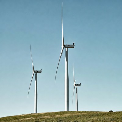 Wind Turbines on Grassy Hill