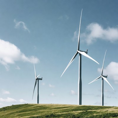 Wind Turbines on Grassy Hill