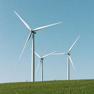 Wind Turbines on Green Hill
