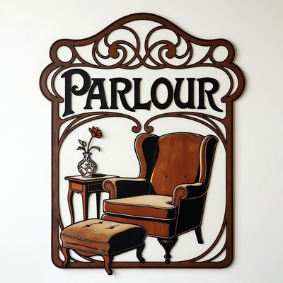 Parlour Sign with Armchair