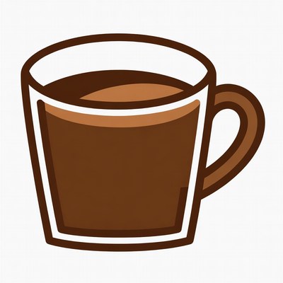 Glass mug of coffee