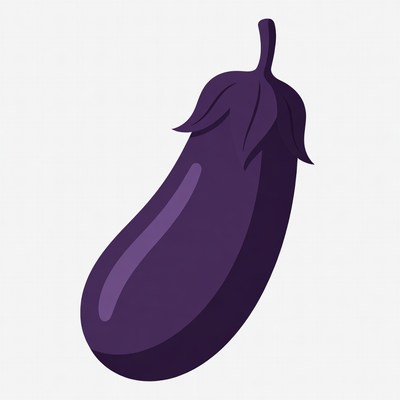 Purple Eggplant Illustration