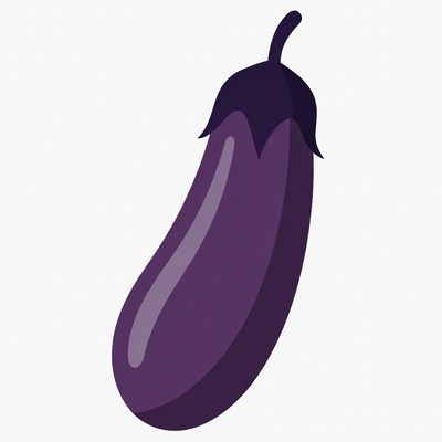 Purple Eggplant Illustration
