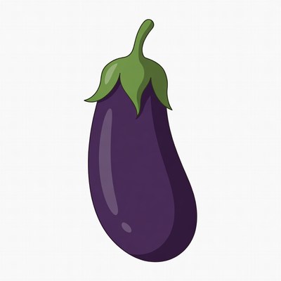 Purple Eggplant Illustration