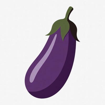 Purple Eggplant Illustration