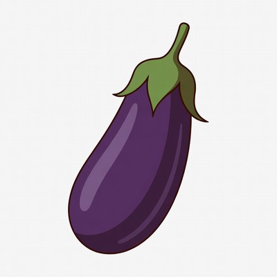 Purple eggplant illustration