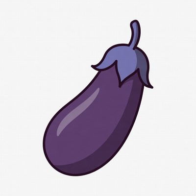 Purple Eggplant Illustration