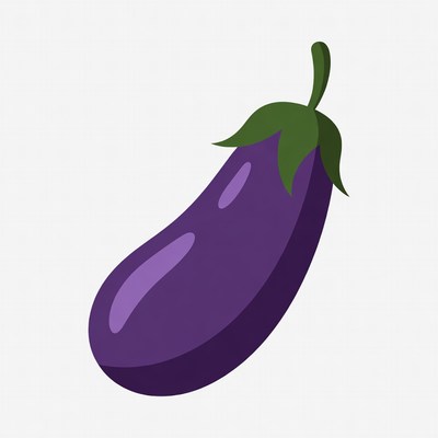 Purple Eggplant Clipart