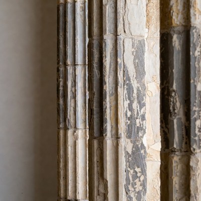 Weathered Stone Columns Closeup