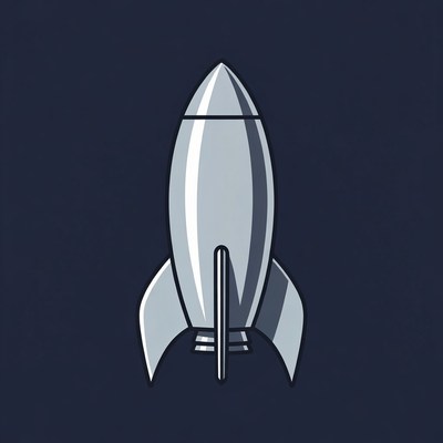 Silver Rocket Illustration