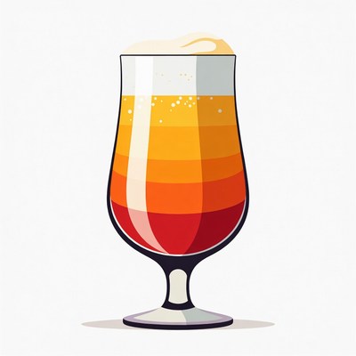 Colorful Beer Glass Illustration