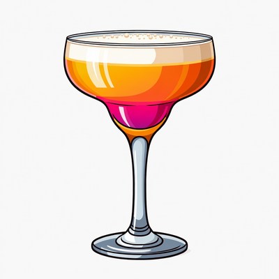 Margarita cocktail with pink layer