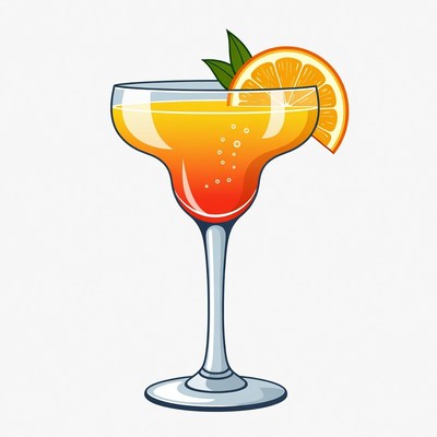 Margarita with Orange Slice