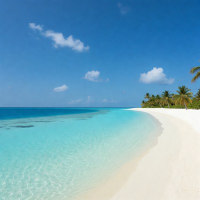 Tropical beach with turquoise water