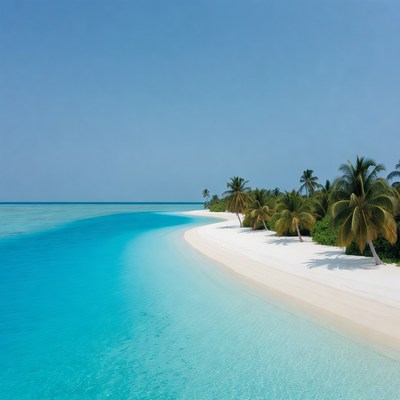 Tropical beach with turquoise water
