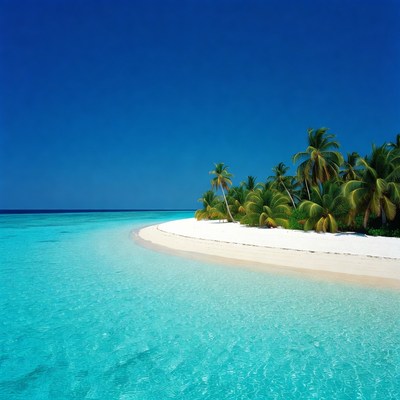 Tropical island with palm trees