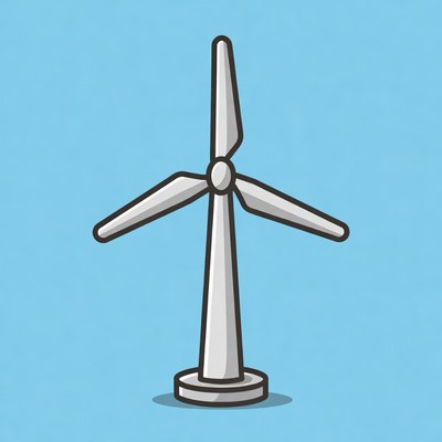 Wind Turbine Illustration