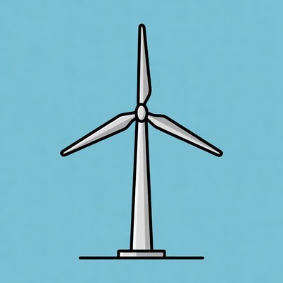 Wind Turbine Illustration