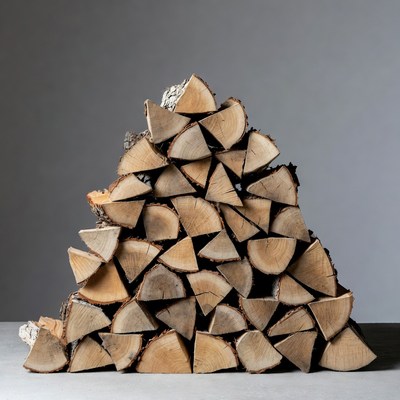 Stack of Firewood Logs