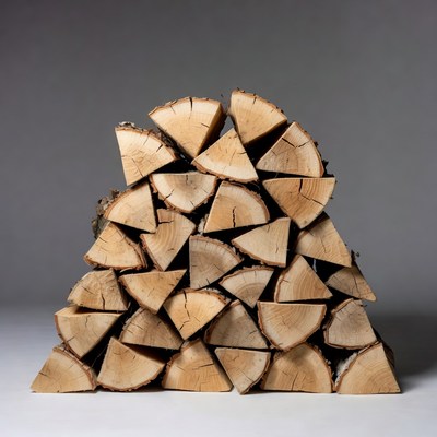 Stack of Firewood Logs