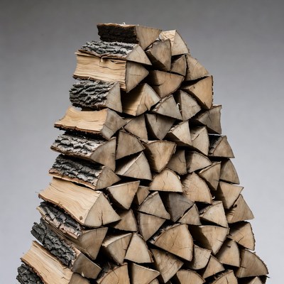 Stacked Firewood Logs