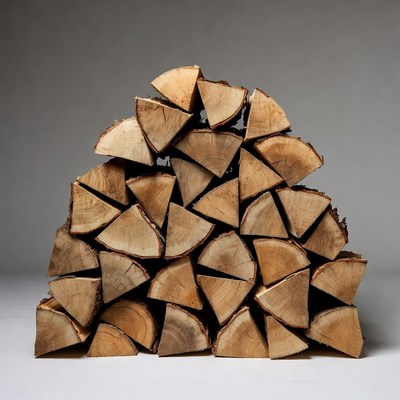 Stack of Firewood Logs