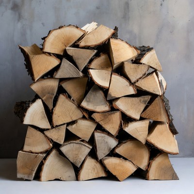 Stack of firewood logs