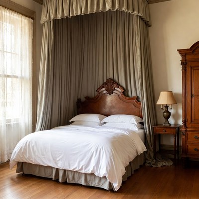 Elegant Canopy Bed in Bedroom