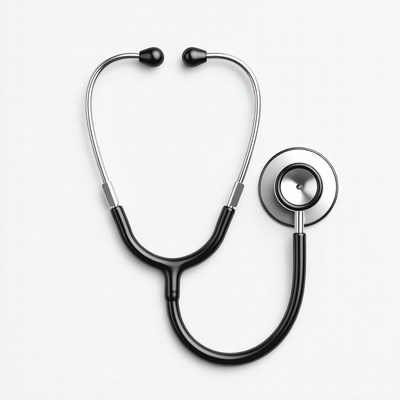 Stethoscope on white background