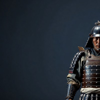 Samurai warrior in armor