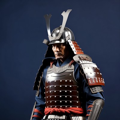 Samurai warrior in armor