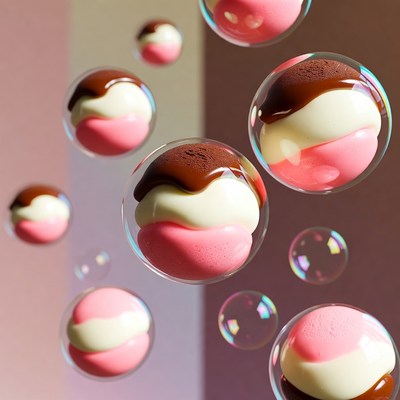Floating Ice Cream Bubbles