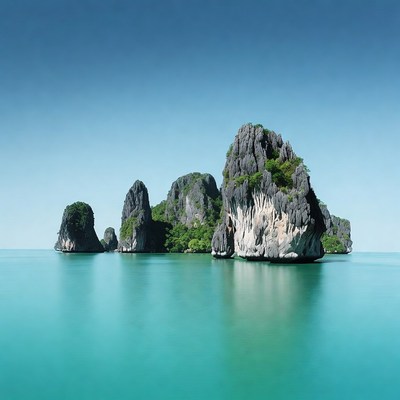 Limestone Karsts in Turquoise Bay