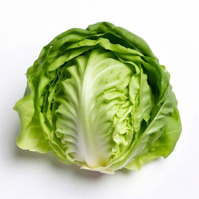 Fresh green lettuce head