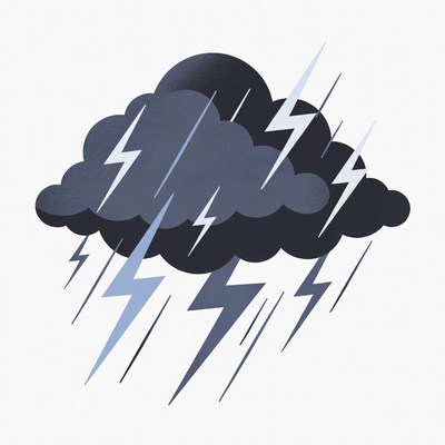 Dark Storm Cloud with Lightning