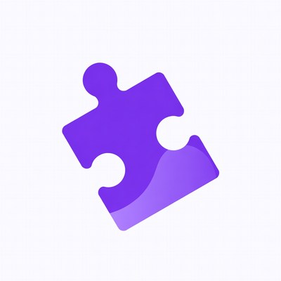 Purple puzzle piece illustration