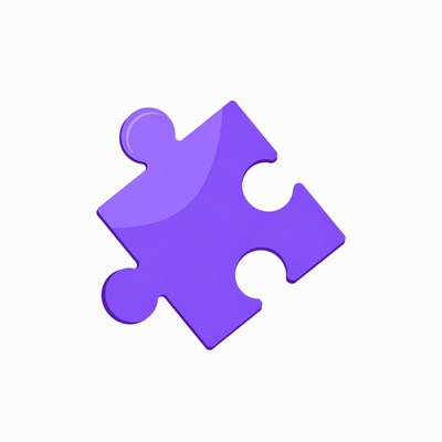 Purple puzzle piece illustration
