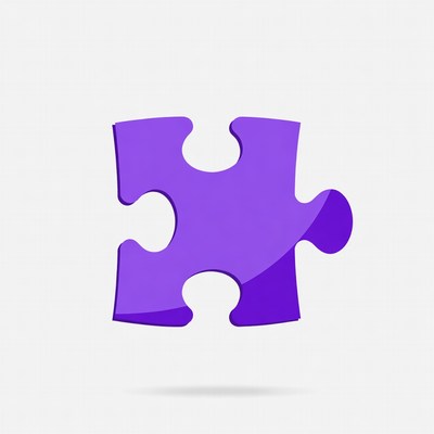 Purple puzzle piece illustration