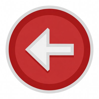 Red Circle Back Arrow Icon