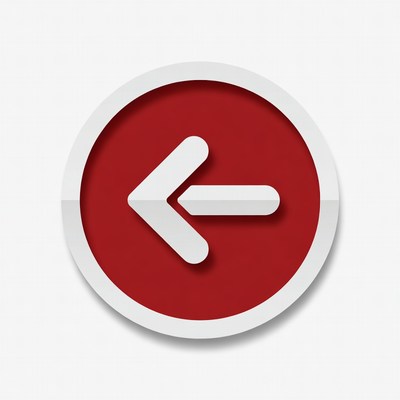 Red Circle Back Arrow Icon