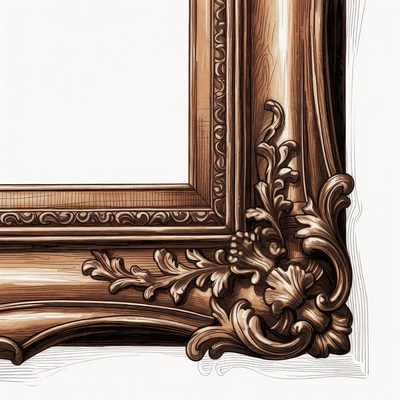 Ornate Empty Picture Frame