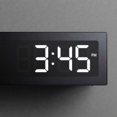 Digital Clock Showing 3:45 PM