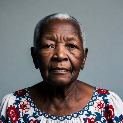 Elderly African-American woman portrait