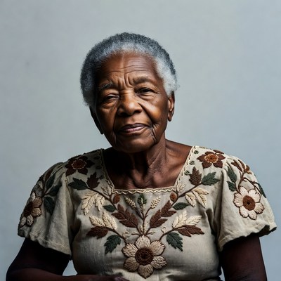 Elderly African-American woman smiling