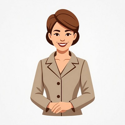 Smiling Asian woman in blazer